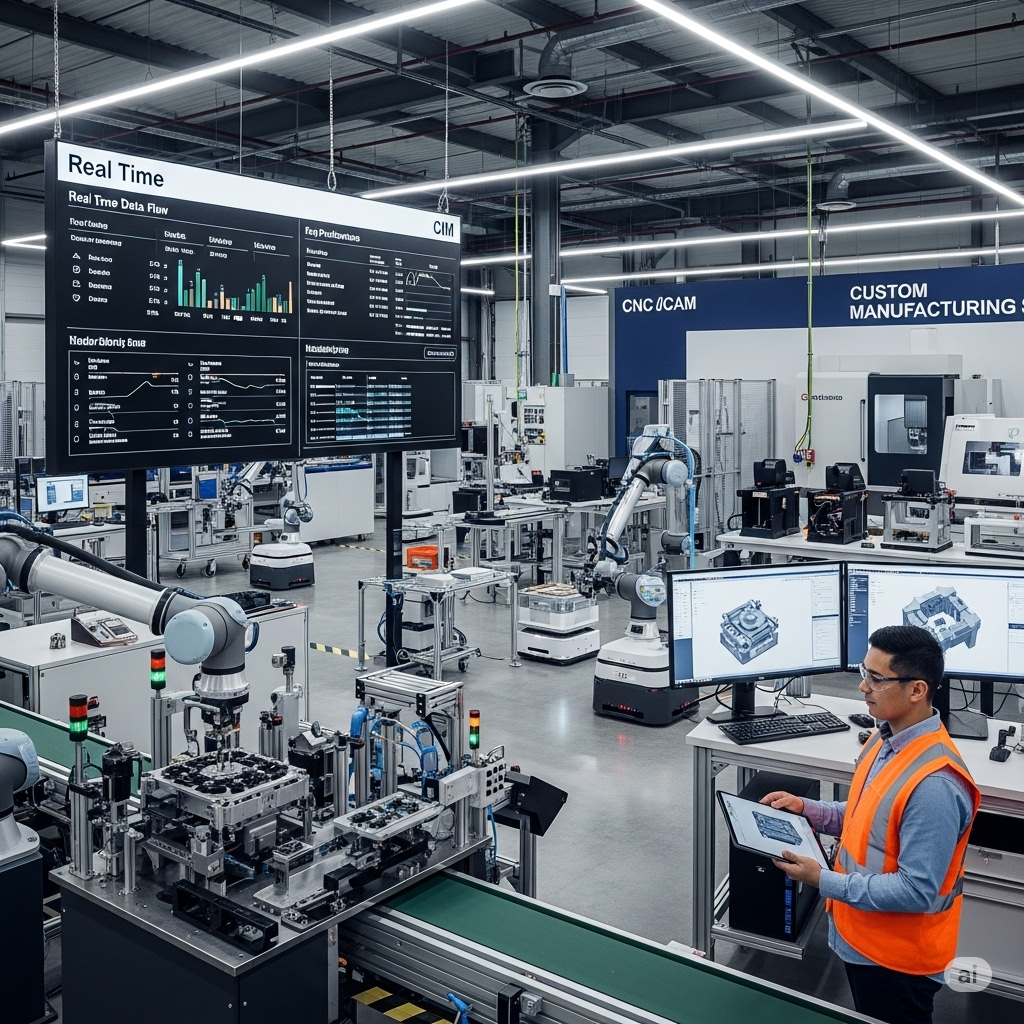 Team working on blueprints